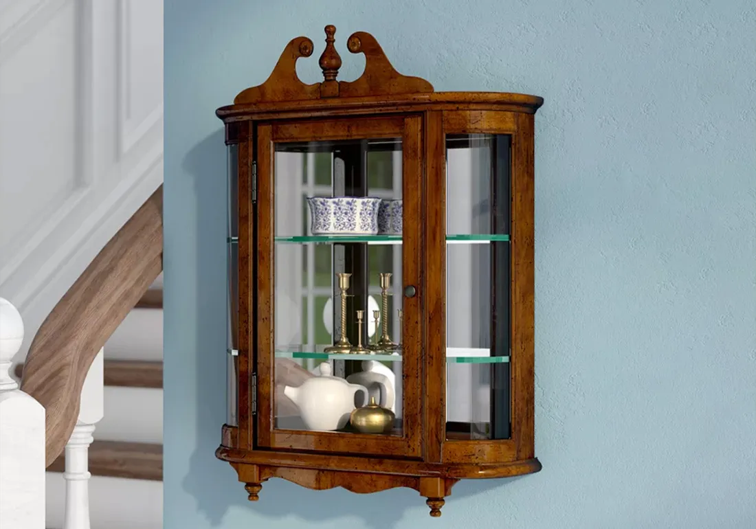 Royal Style Handmade Wooden Vitrine