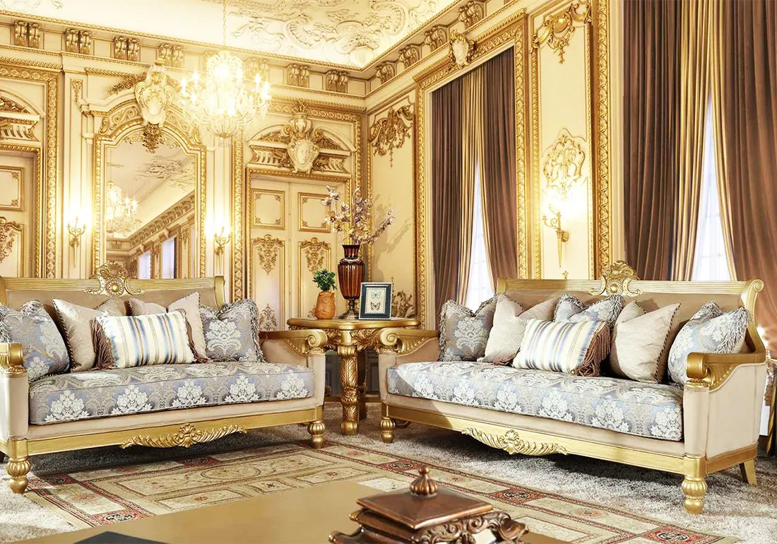 Elegant Handmade Omaha Sofa Set with Timeless Luxury