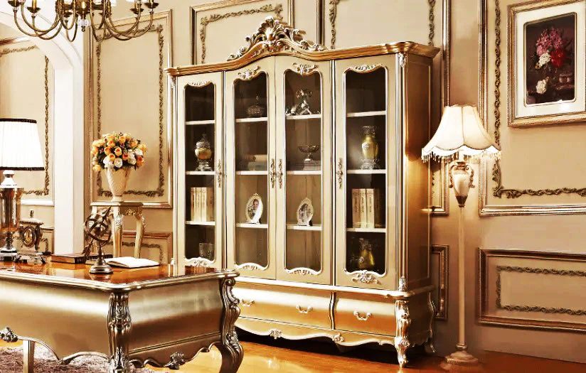 Royal Luxury Teak Wood Vintage Wine Cabinet