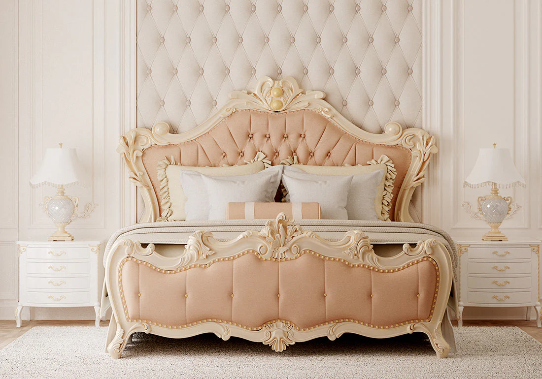 Regal Elegance Handcrafted Bed